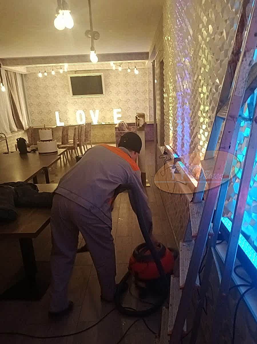 Мойка пола после ремонта